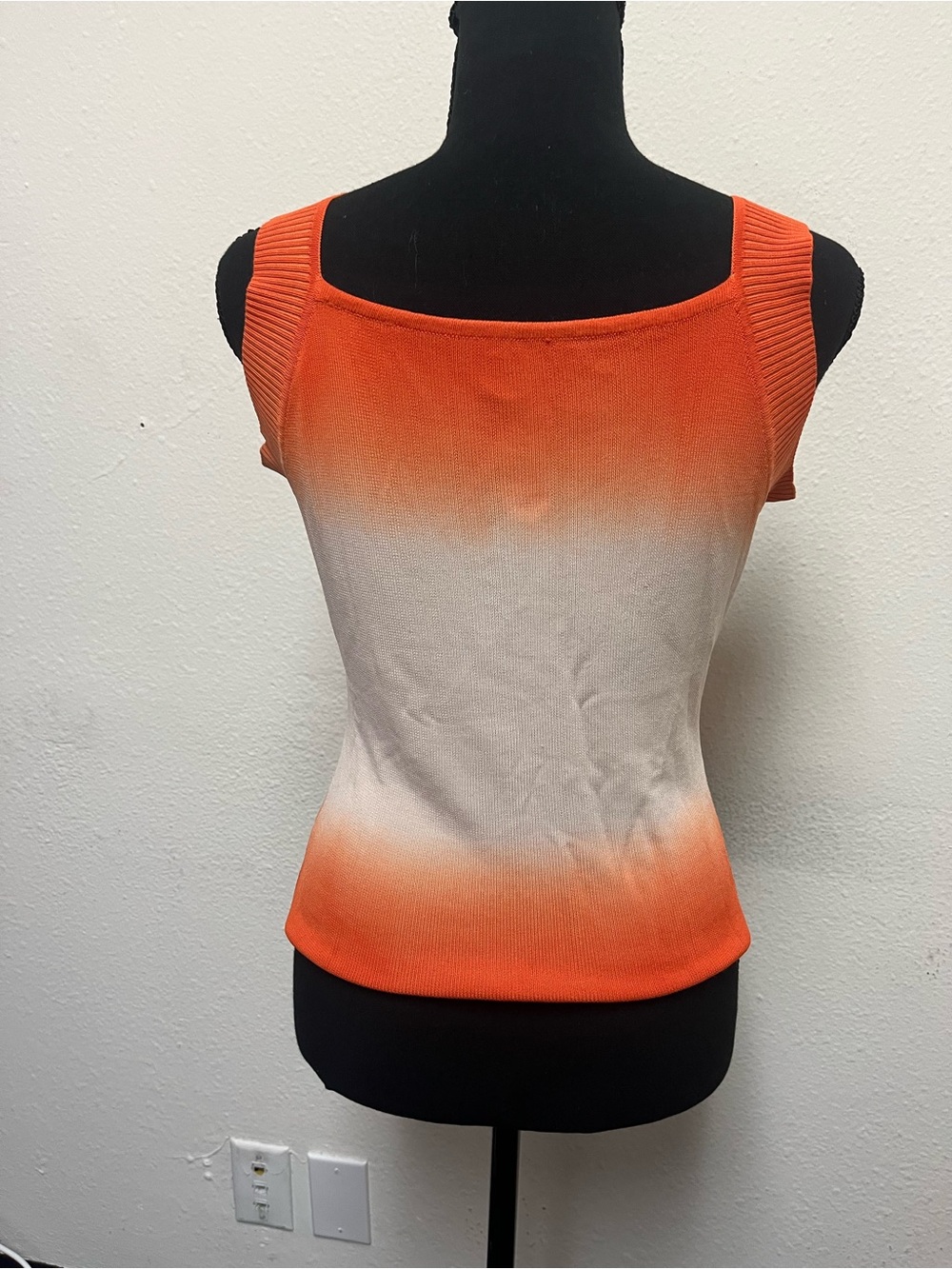 Embellished Orange Ombre Tank Top - Picture 5 of 6